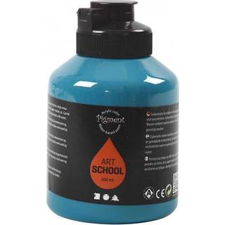 Halvblank Turkis Akrylmaling 500ml - Dækkende Finish