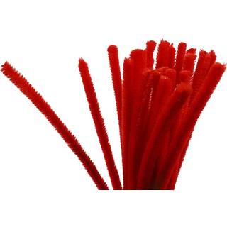 Røde Chenille Piberensere - 30 cm, 25 stk.