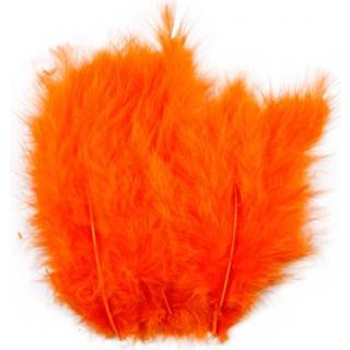 Superbløde orange dekorationdun, 15 stk. 5-12 cm