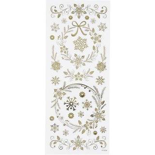Stickers, julestjerner, ark 10x24 cm, guld, 1 ark