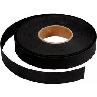 Flettestrimler i sort læderpapir, 15 mm, 9,5 m