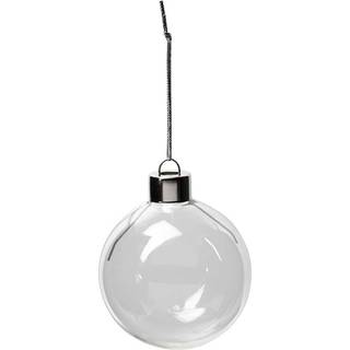 8 stk. Elegant Transparent Glaskugler - 6,9 cm H