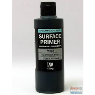 Vallejo Primer Acrylic-Polyurethane 200Ml. Black [Levering: 1-2 dage]