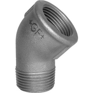 +GF+ Vinkel 45° sort nippel/muffe 1 1/2