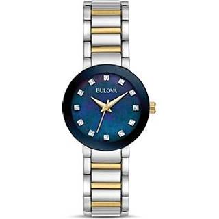 Bulova 98P157 Diamonds Two Tone Bracelet Watch - W83104