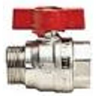 Kuglehane 3/4" muffe/nippel. Med T-greb