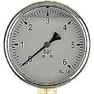 Erik Færgemann Manometer 1/2xø100 0-16 bar, nedadrettet studs med glycerin