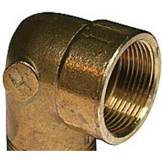 Vinkel 2", muffe/nippel. Messing