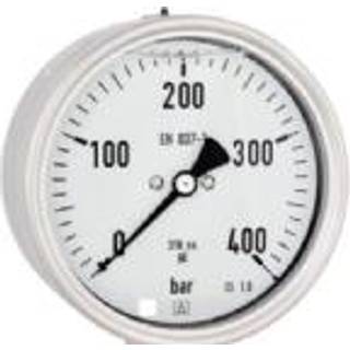 Erik Færgemann Kemi manometer 12 x ø100 0-16 bar nedadrettet studs med glycerin