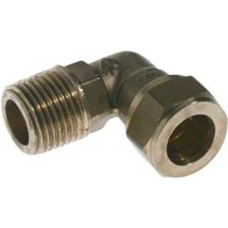 Vinkel 1/2" - 12 mm med nippel forkromet Kompressions Fittings