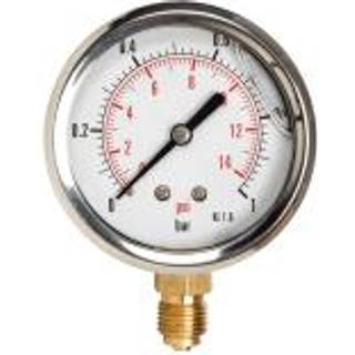 Erik Færgemann Manometer 1/4xø63 0-2,5 bar, nedadrettet studs med glycerin