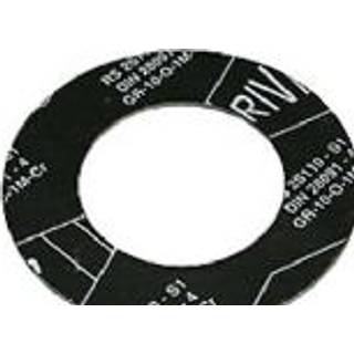 Flangepakning med stålindlæg 33,7 mm (70x35mm). DN25. Grafit