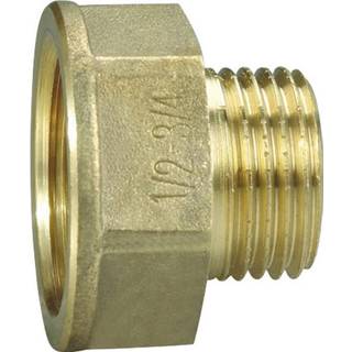 Spidsmuffe 1/2" x 3/4" messing