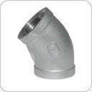 Vinkel 45° 1.4408, 20 bar 1/2 muffe/muffe