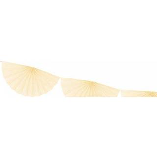 3m Guirlande 30 cm rosetter i lys creme
