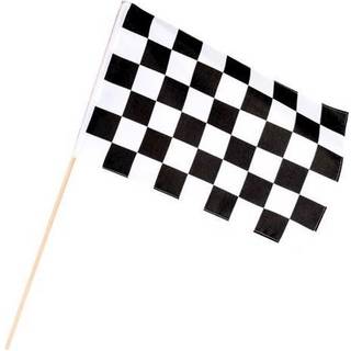Målflag på pind, stof