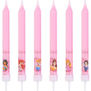 Disney Fødselsdagslys, Prinsesser 8 stk. inkl. holdere - Dekora