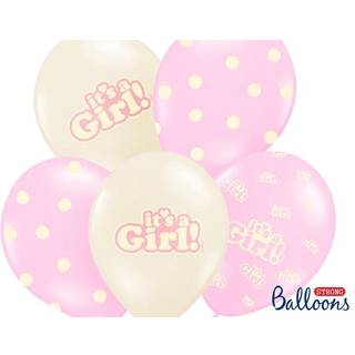 It's a Girl balloner, 6 stk