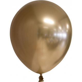 50 stk. Chrome latex balloner guld 12" - Skinnende metallic look til festpynt