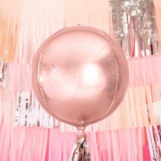 Folieballon bold 4D - rose guld 16" - Kuglefolieballon, 40 cm