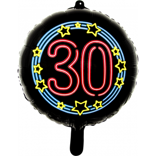 Sort Neon - Årstalsballon 18" 30