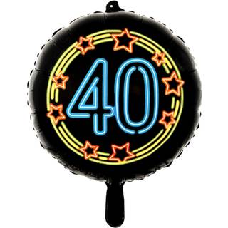 Sort Neon - Årstalsballon 18" 40