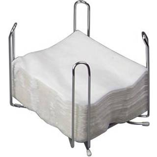 Servietholder 1/4 fold 18x18x17cm til frokostserviet krom metal