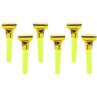 6 stk Party rysler Metallic guld