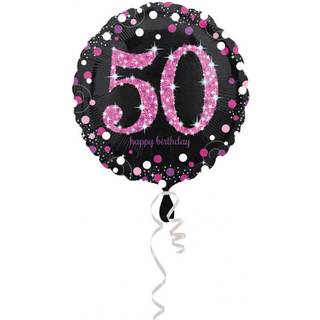 Folie ballon 50 år Pink Sparkling