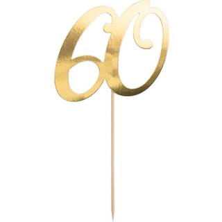 Kage topper "60" guld