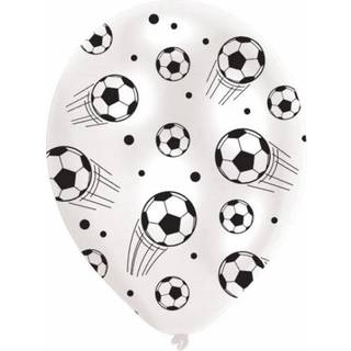 6 stk. Fodbold Latexballoner sort/hvid 27,5 cm – Miljøvenlig Feststemning