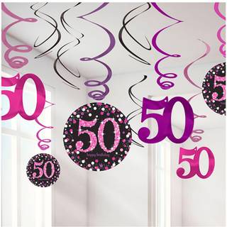 Loftspiraler 50 år Pink Sparkling
