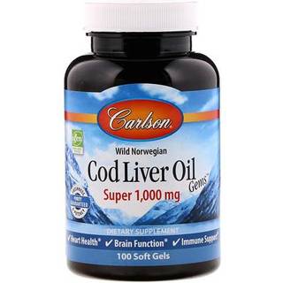Wild Norwegian Cod Liver Oil Gems, 1000mg - 100 softgels