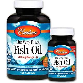 The Very Finest Fish Oil - 700mg Omega-3s, Natural Orange - 120 + 30 softgels