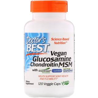 Vegansk Glucosamin & Chondroitin & MSM - 120 hættekapsler