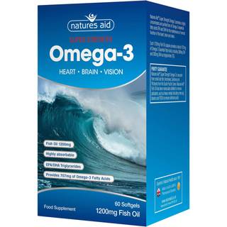 Natures Aid - Super Strength Fiskeolie Omega-3, 60 Softgels