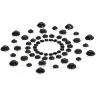 Glitrende diamantnipplecovers (sort)