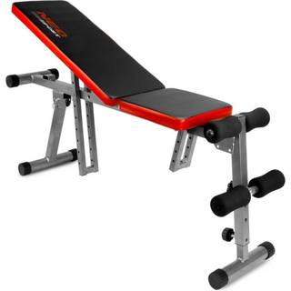 Viking Sports træningsbænk, foldbar, justerbar, sort/rød
