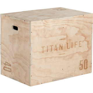 TITAN LIFE Plyo Boxes Wooden 3-in-1 (40cm, 50cm & 60cm)