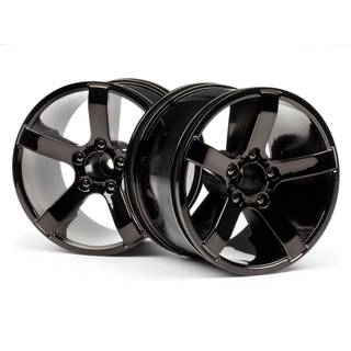 HPI Bullet Mt Wheels Black Chrome (Pr)