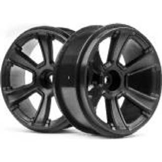 HPI 6-Shot Mt Wheel (Black/2Pcs)