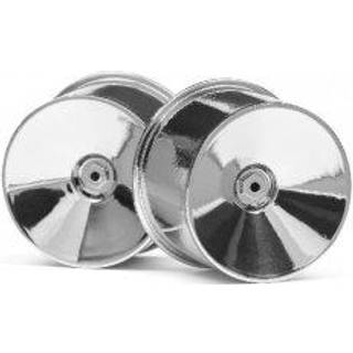 HPI Q32 Dish Wheel Set (Chrome/22X14/4Pcs)
