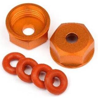 HPI Aluminum Bottom Shock Cap (Orange/2Pcs)