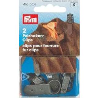 Prym Pelshægteclips, 2 Stk. En pakke med 2 fine pelshægteclips. Materiale:Læder og Zink Farver:Brun eller sort.
