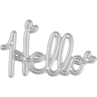 Skæreskabelon 'Hello' 59x36 mm til kreative projekter