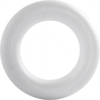 Elegant Hvid Malkekrans i Styropor, 21,5 cm