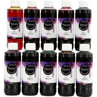 Flydende Akvarelmaling - Ass. Farver, 10x250ml