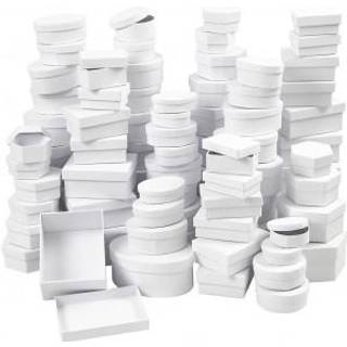 Æsker, diam. 5,5-16 cm, Indhold kan variere, hvid, 168 ass./ 1 pk.