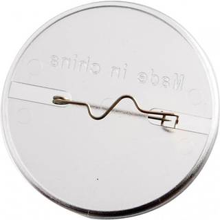 Runde badges 5,5 cm - 5 stk. i klar plast