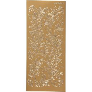 Guld Folie Stickers - Blade 10x23 cm, 1 ark
